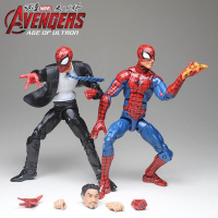 [99-10]兼容乐高复仇者联盟4/3钢铁蜘蛛侠美国队长蚁人死侍超可动人偶玩具模型 披萨蜘蛛侠西装套装