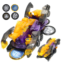 奥迪双钻爆裂飞车3男孩玩具儿童变形玩具车2暴裂合体对战套装猎天魄御星神 扫荡系列猎天魄+4个通用晶片