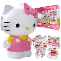 凯蒂猫hello kitty儿童积木 女孩生日可爱拼装拼插塑料积木玩具 凯蒂音乐欢乐屋HKX002