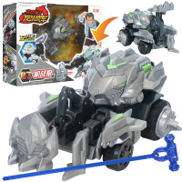 庄臣 反斗战车玩具帝王龙剑刃虎巨神鹰儿童模块组装玩具车对战套装 8707反斗战车机战狼