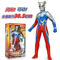 灵动创想 奥特曼泰迦泰罗奥特曼人偶男孩玩具多关节可生日 [发光+可动版]赛罗奥特曼1604