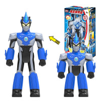 灵动创想奥特曼儿童男孩玩具迪迦变形发光人偶擂台可动人偶男孩儿童暗黑欧布罗索 ATM0105——布鲁奥特曼（跃水形态）