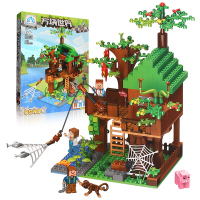 群隆我的世界男孩小颗粒拼装积木玩具方块世界拼插积木 鱼岛林屋QL0531