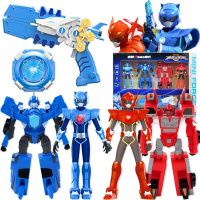 韩国正版 迷你特工队X机甲玩具玩具儿童变形合体机器人金刚玩具汽车人弗特男孩生日 8707特工装备套装