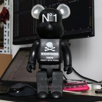 bearbrick积木熊 neighborhood NBH 骷髅头 模型摆件公仔手办40 黑骷髅头 400%高约28cm
