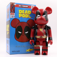 漫威复仇者联盟战警X死侍暴力熊手办模型 积木熊人偶摆件生日