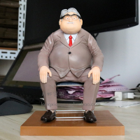 灌篮高手手办 樱木花道公仔 抱安西教练 场景人偶摆件模型 二次元 安西教练 高约19cm