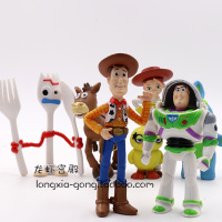 玩具总动员4周边 巴斯光年手办公仔 胡迪叉叉人偶模型蛋糕摆件7款