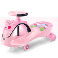 儿童扭扭车女男宝宝婴儿玩具溜溜车带音乐静音万向轮摇摆车0-1-2-3岁 小猪粉静音轮(无灯光音乐)