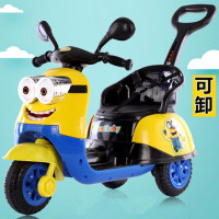 儿童电动摩托车三轮车男女宝宝可坐人电瓶童车1-2-3-4岁小孩充电遥控玩具车适合 早教+推把+跑3小时+大电瓶(礼包)