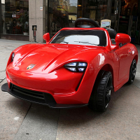 婴儿童电动车四轮可坐1-2-3-4-5岁遥控汽车摇摆带灯光音乐童车宝宝玩具车可坐人 红色双驱[自驾+遥控]