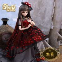 正品多丽丝凯蒂娃娃kiligdoll换装关节仿真娃娃公主玩具女 魅雅 [凯蒂60cm宫廷版]+1套衣服+假发+换眼套盒&