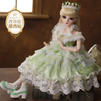 多丽丝凯蒂娃娃公主玩具bjd娃娃60厘米关节洋娃娃 改妆版--塔西娅 [手工改妆版60cm凯蒂]+换装衣服+鞋子+假发