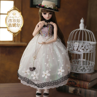 多丽丝凯蒂娃娃公主玩具bjd娃娃60厘米关节洋 改妆版--珍藏款古妮尔 [手工改妆版60cm凯蒂]+换装衣服+鞋子+假发