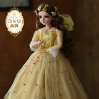 多丽丝凯蒂娃娃公主玩具bjd娃娃60厘米关节洋娃 改妆版--珍藏款桑赛 [手工改妆版60cm凯蒂]+换装衣服+鞋子+假发