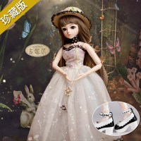 多丽丝凯蒂关节娃娃 新娘婚纱公主娃娃60厘米改妆洋娃娃女孩玩具 古妮尔 [经典版凯蒂娃娃]+换装衣服+假发+养护礼包