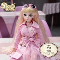 多丽丝凯蒂关节娃娃 新娘婚纱公主娃娃60厘米改妆洋娃娃女孩玩具 薇娅 [经典版凯蒂娃娃]60cm加购送养护礼包