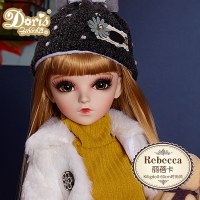 多丽丝手工改妆凯蒂娃娃关节BJDSD三分娃仿真洋娃娃公 丽蓓卡-改妆 [手工改妆KD凯蒂]+1套换装衣服+收藏送定制换眼