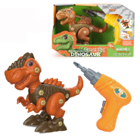 儿童手工螺母拆装玩具恐龙组装玩具拆装恐龙男孩儿童玩具 电钻版霸王龙
