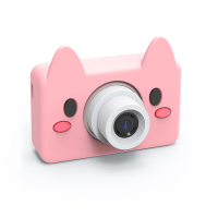[儿童节]儿童相机卡通造型2400W像素照相机可录像早教玩具儿童节 粉小猪+16G卡+挂绳