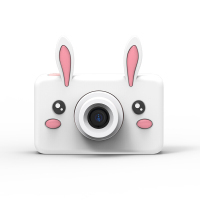 [儿童节]儿童相机卡通造型2400W像素照相机可录像早教玩具儿童节 小白兔+16G卡+挂绳