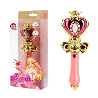 乐吉儿魔法棒小魔仙变身魔仙棒变身器儿童玩具音乐发光月亮爱心公主手杖 爱心魔法棒