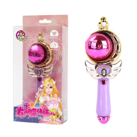 乐吉儿魔法棒小魔仙变身魔仙棒变身器儿童玩具音乐发光月亮爱心公主手杖 太阳魔法棒