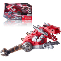 群丰喷雾机械龙儿童电动仿真恐龙玩具动感音效会走路喷雾机器人男孩 棚屋机械龙红色