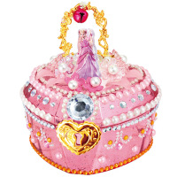 启贝工坊叶罗丽儿童手工DIY制作玩具创意粘贴首饰盒宝石盒玩具叶罗丽收纳盒女孩材料包 灵公主宝盒