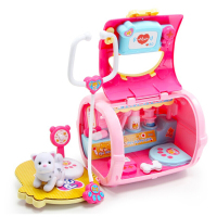 小学者宠物护理套装小兔子小狗小鸡养成屋收纳手提箱儿童过家家场景游戏玩具男孩女孩 小狗护理