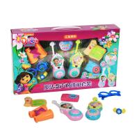 爱探险的朵拉儿童过家家玩具仿真小家电组合厨房系列电动出水喷雾电饭锅感应出水洗碗台 魔法变声对讲机套装26148