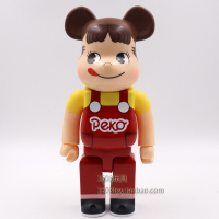 bearbrick积木熊不二家牛奶妹 兔子公仔手办模型摆件玩具400% 红衫 400%
