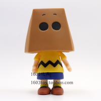 史努比SNOOPY 鬼面orange mask 纸袋查理布朗 手办公仔 人偶摆件 纸袋查理高约19cm 彩盒