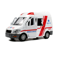 邮政车模型儿童玩具车合金面包车油罐汽车洒水车垃圾车扫地车警车 ETR救护车