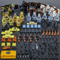 二战八路军军事积木人仔公仔战车男孩拼装玩具城市警察 中日战役12人