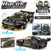 兼容乐高儿童积木赛车玩具城市拼装积木跑车动脑汽车男孩子赛车玩具 黑色级赛车