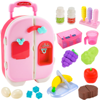 儿童过家家玩具会唱歌的冰箱仿真厨房套装女孩小孩3-4-6岁音乐拉杆冰箱