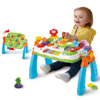 积木拼插磁性画板齿轮双面学习桌 儿童玩具 早教点读学习机 齿轮系列双面学习桌80-178618