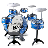儿童架子鼓玩具 爵士鼓音乐打击乐器男孩1-2-3-6岁 【六鼓三镲】配椅子鼓槌