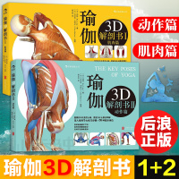 惠典正版瑜伽3D解剖书1(肌肉篇)+瑜伽3D解剖书Ⅱ——动作篇共2册