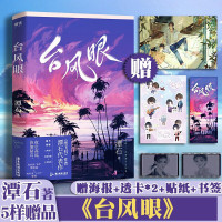 惠典正版台风眼小说 潭石新书 纸飞机作者 [精美彩插+蓝宴海报+主角透卡两张+Q萌贴纸+书签]