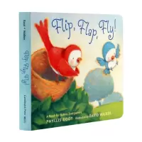 惠典正版英文原版绘本 翻转 飘动 飞翔 Flip Flap Fly 拍拍飞纸板书 童趣绘本学前教育