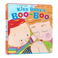 惠典正版英文原版绘本 亲亲宝宝 Kiss Baby's Boo Boo Karen Katz 卡伦卡茨翻翻书