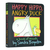 惠典正版英文原版 开心的河马 生气的鸭子 Happy Hippo Angry Duck 情绪管理早教绘本