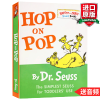 惠典正版英文原版 在爸爸身上蹦来跳去 Hop on Pop (Board Book)苏斯博士纸板书