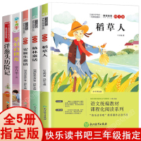 惠典正版全套5册 快乐读书吧三年级上册洋葱头历险记非注音安徒生童话格林童话稻草人书叶圣陶