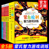 惠典正版正版 蒙台梭利智力游戏训练全5册 0-6岁幼儿启蒙专注力训练蒙台梭利蒙氏家庭教育父母教材蒙氏早教全书