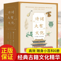 惠典正版诗词大有文化 套装共6册(建筑 饮食 乐器 服饰 神兽 家国6大主题 领读经典古籍文化精华 )
