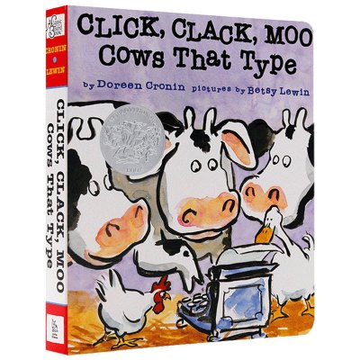 惠典正版英文原版绘本 Click Clack Moo Cows That Type 咔嗒 咔嗒 哞 亲子图书