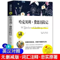 惠典正版哈克贝利.费恩历险记英文版 英汉对照 中文译本+英文原版学生课外双语阅读世界名译英语读物